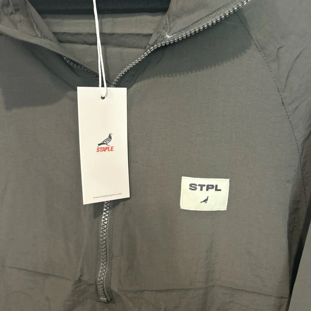 Staple Pigeon STPL Olive Half Zip Windbreaker Jacket Large NWT Streetwear